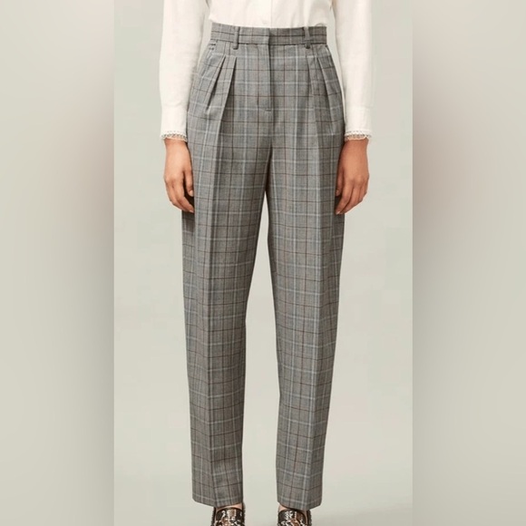 Tory Burch Pants - TORY BURCH Plaid Wool Blend Trousers Size 6